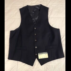 NWT Lauren Ralph Lauren Navy 100% Wool Vest 42Reg 36W 042494-00040